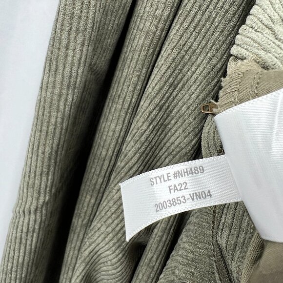 Madewell Curvy Corduroy High Rise waist Tapered Pant olive green boho neutral 00 - Picture 15 of 15